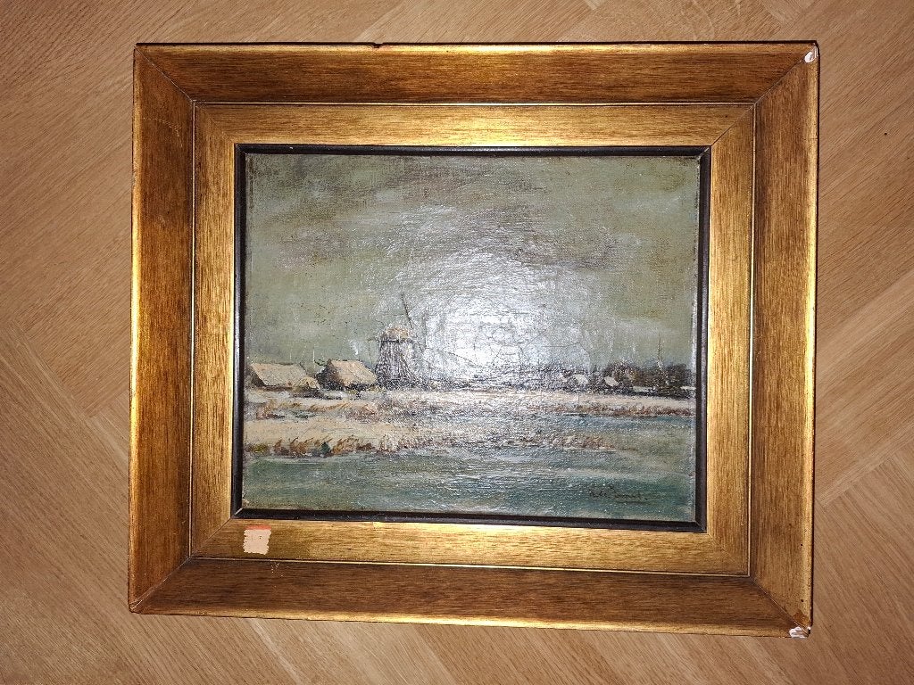 Willem de Zwart  Winterlandschap  Gesigneerd, Antiek en Kunst, Ophalen