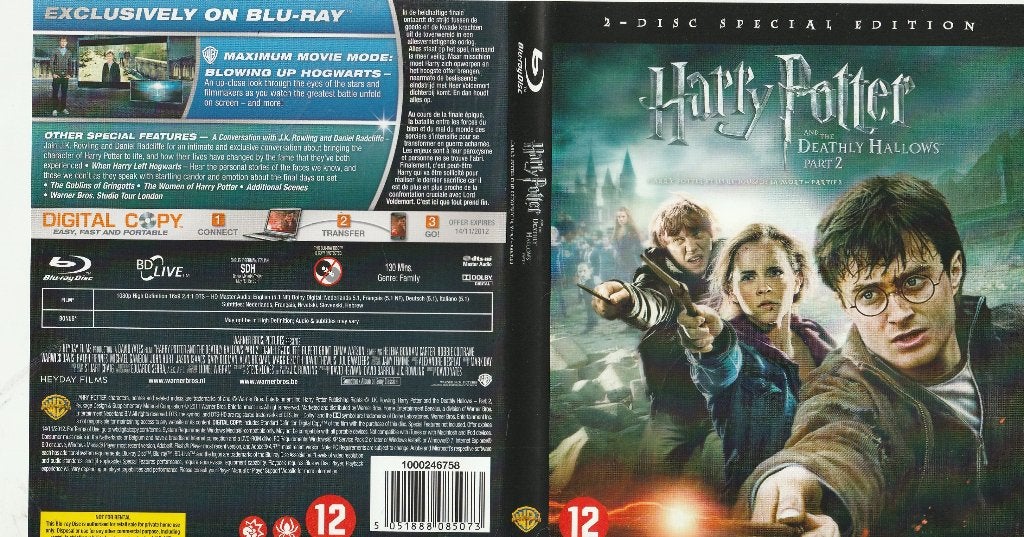 Harry potter and the deahly hallows part 2 blu ray, Ophalen of Verzenden, Zo goed als nieuw, Avontuur