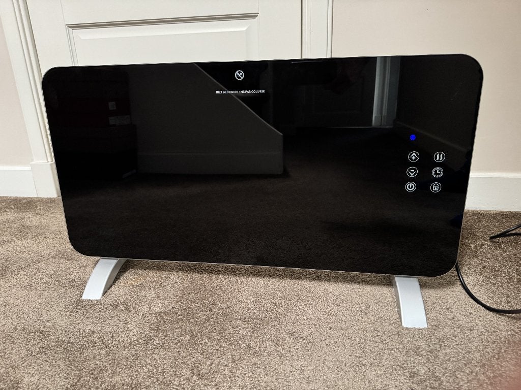 HANDSON Verwarmingspaneel 1500W Zwart, Doe-het-zelf en Verbouw, Ophalen, 30 tot 80 cm, Radiator, Zo goed als nieuw
