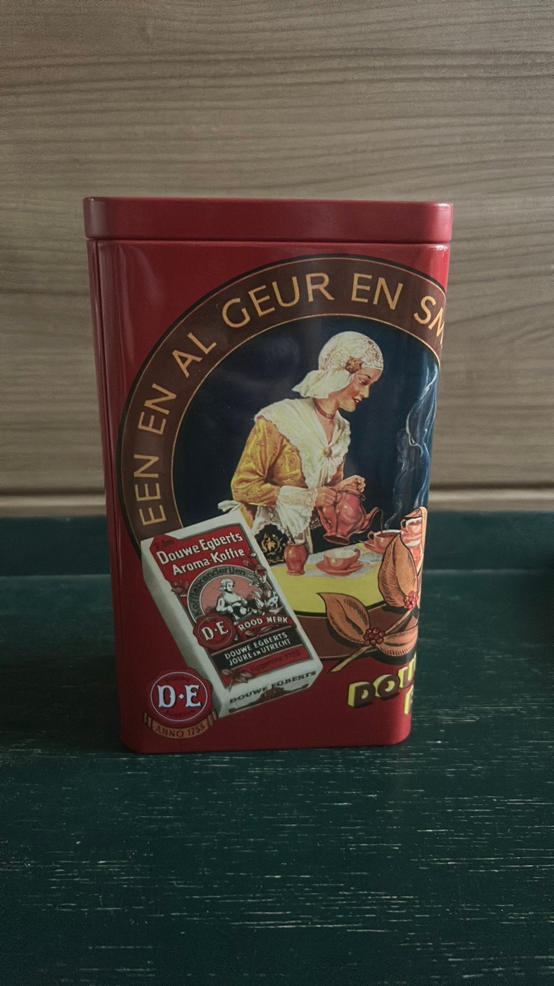 Douwe Egberts bewaar blik: Een en al geur en smaak, Verzamelen, Blikken, Ophalen of Verzenden, Zo goed als nieuw, Koffie, Douwe Egberts