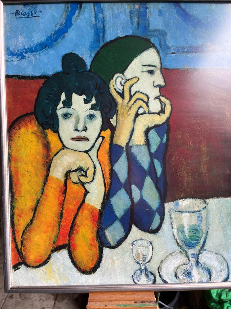 Ingelijste reproductie van Picasso's 'De Twee Saltimbanques', Ophalen