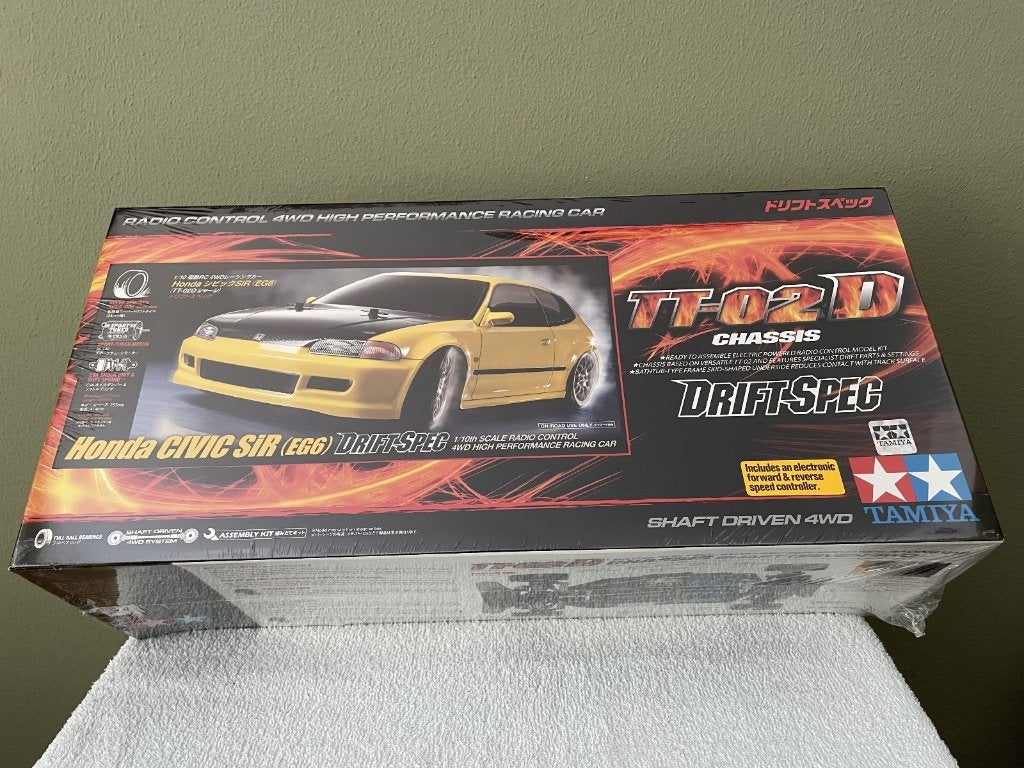 Tamiya 1:10 - 58637 Honda Civic SiR, TT-02D Drift chassis, Hobby en Vrije tijd, Modelbouw | Radiografisch | Auto's, Elektro, Nieuw