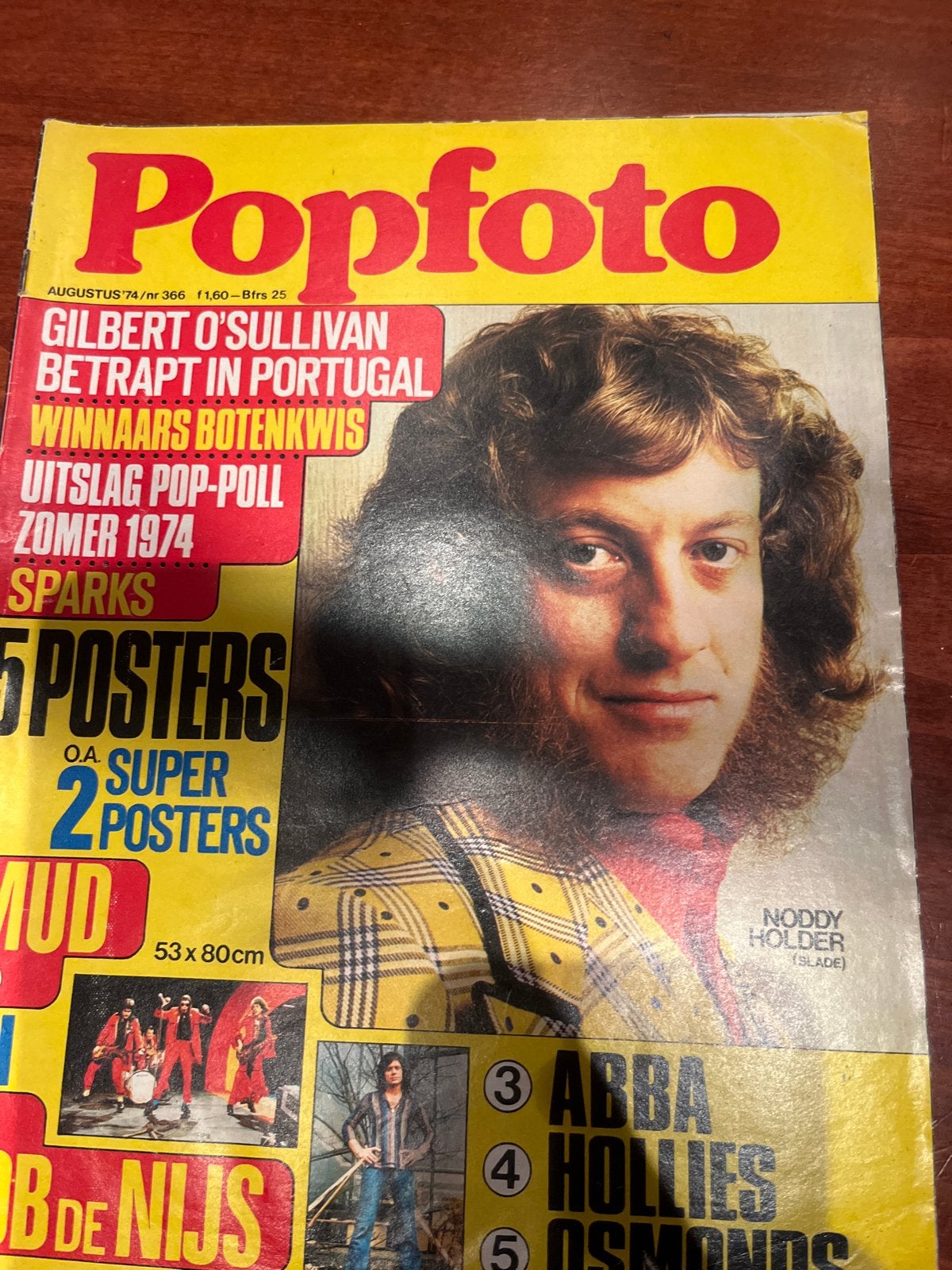 Popfoto 1974 poster abba osmonds nijs, Ophalen of Verzenden, Foto of Kaart