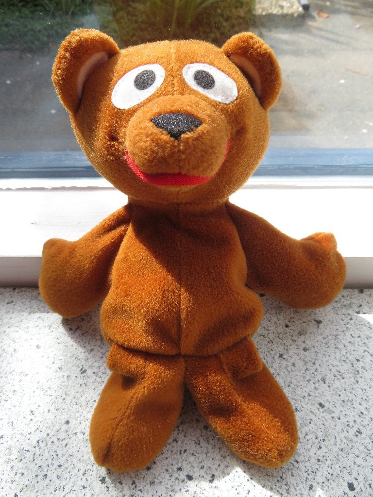 Beer Baby Bear van Sesamstraat TYCO Jim Henson uit 1997, Beer, Korrelvulling, Ophalen of Verzenden, Zo goed als nieuw