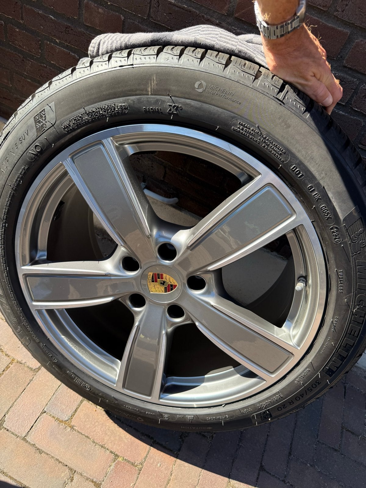 Porsche Cayenne 9YA OEM 20” Michelin Winterbanden, Ophalen, Gebruikt, 275 mm, Banden en Velgen