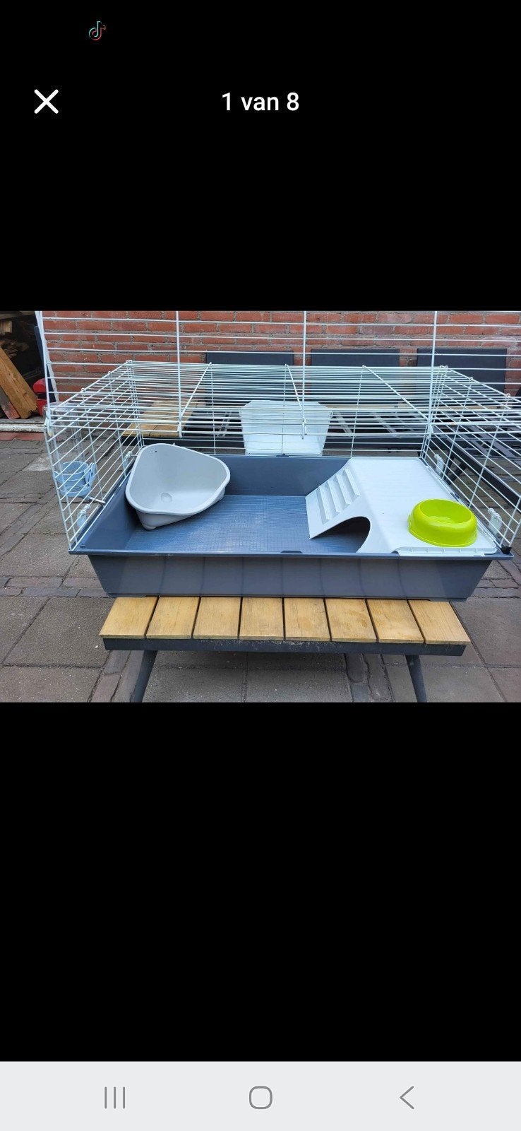 Binnenhok konijn of cavia, Dieren en Toebehoren, Knaagdieren en Konijnen | Hokken en Kooien, Kooi, Zo goed als nieuw, Konijn, Ophalen