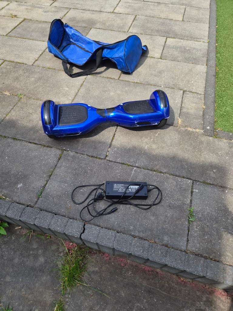 Hoverboard met zitje en tas - Blauw, Ophalen of Verzenden, Gebruikt
