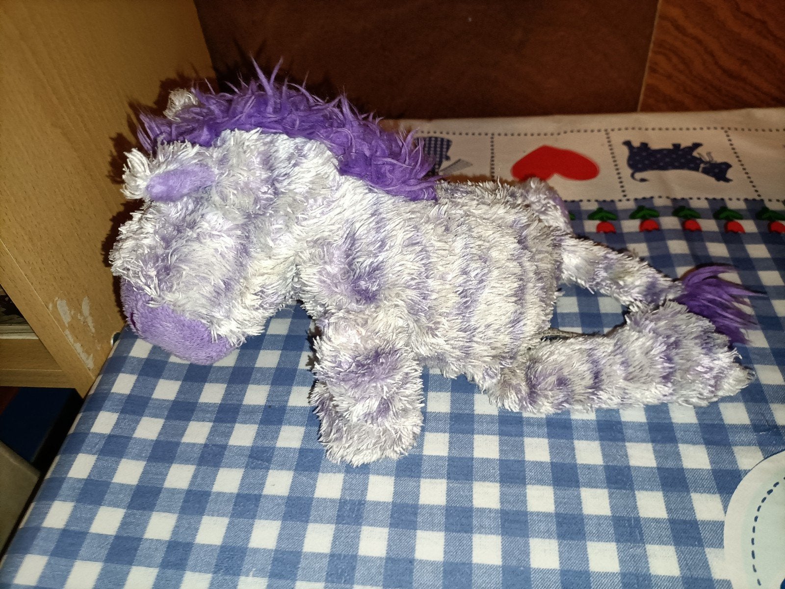 Anna Club Plush paard knuffel grijs en paars 20 cm, Ophalen of Verzenden, Zo goed als nieuw