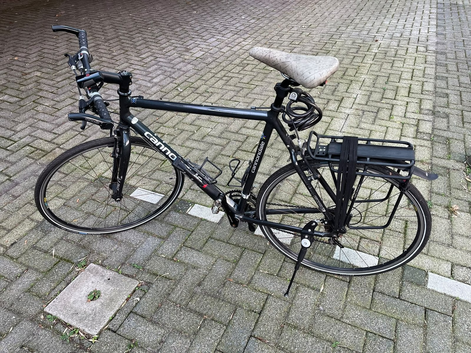 Cannondale CAAD3 omgebouwd naar stadsfiets – framemaat 60 cm, 28 inch, Gebruikt, Velgrem, 57 tot 61 cm