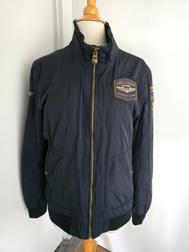 PME Legend blauwe bomber piloten jas M, Ophalen of Verzenden, Zo goed als nieuw, Blauw