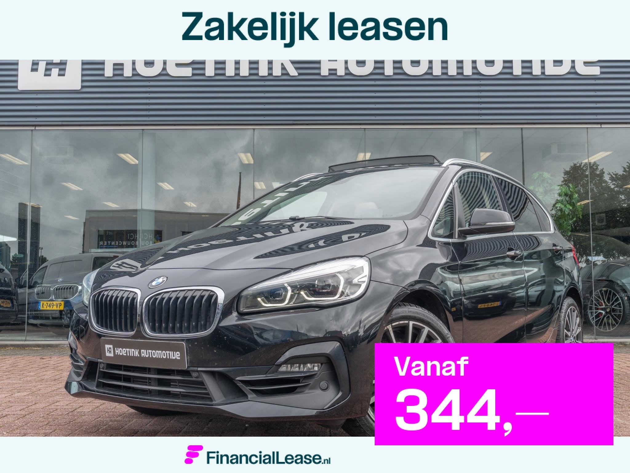 BMW 2-serie Active Tourer 220i High Executive | Pano | Afn t, 1998 cc, Gebruikt, Euro 6, Zwart