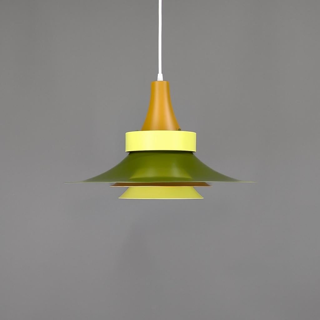 Vintage design lamp groen Lyskaer Belysning by Bent Nordsted, Huis en Inrichting, Lampen | Hanglampen, Ophalen of Verzenden, Zo goed als nieuw