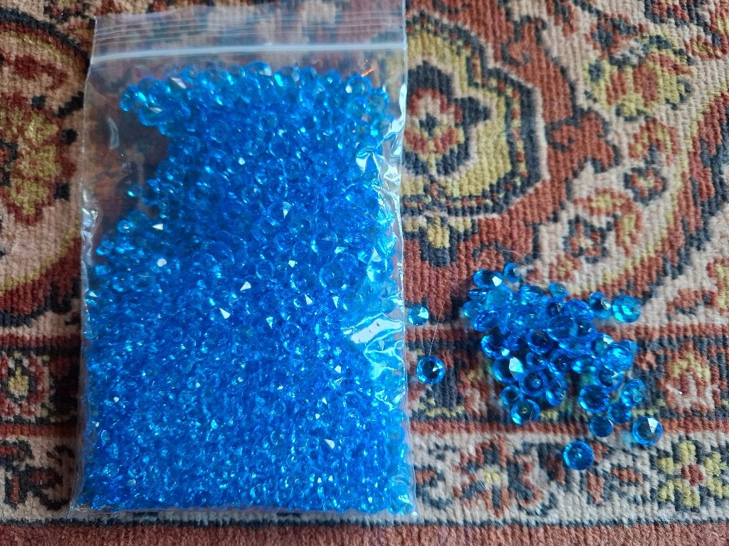 2000 stuks blauwe kunstdiamanten, Ophalen of Verzenden, Nieuw, Overige typen