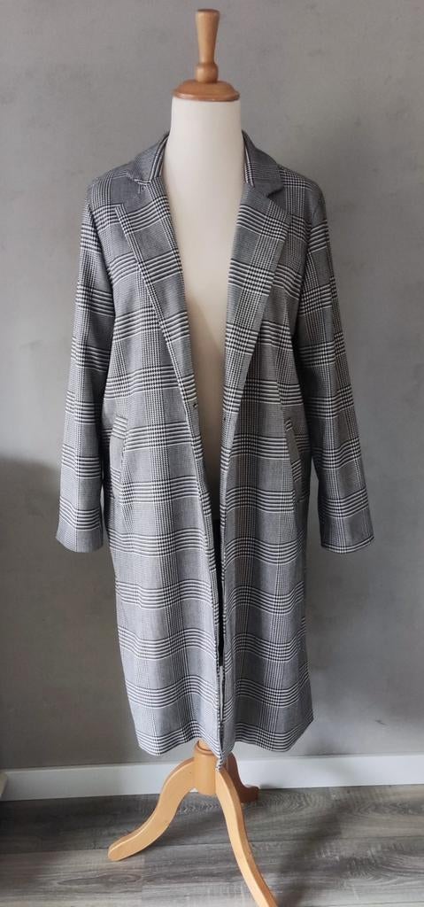Viva Couture lange geruite jas maat 42, Viva Couture, Zwart, Maat 42/44 (L), Ophalen of Verzenden