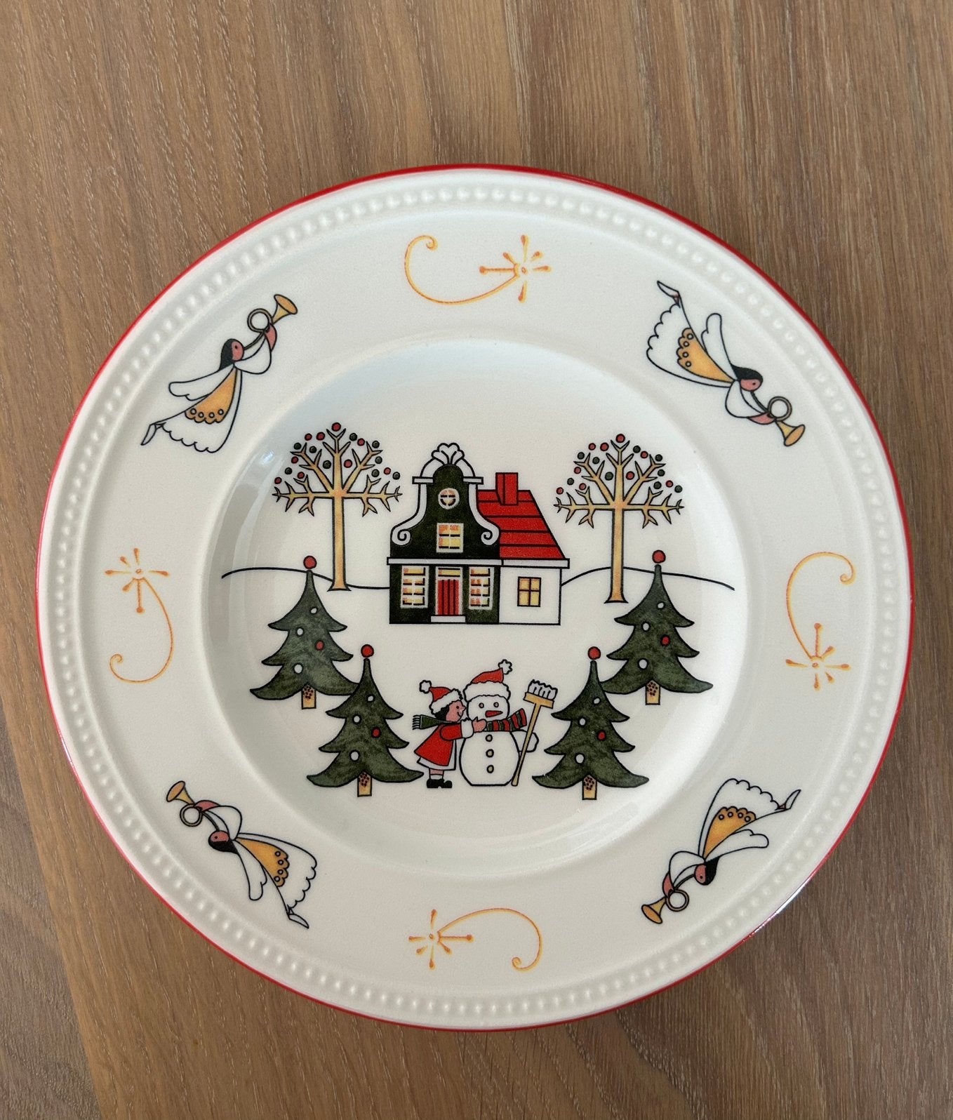Kerstservies gebak bord 8x, 18,5 cm wedgwood christmas, Huis en Inrichting, Nieuw, Ophalen of Verzenden, Bord(en), Overige stijlen