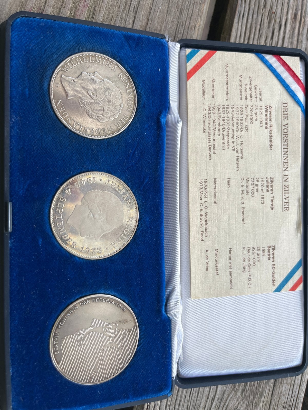 Drie Vorstinnen in Zilver - Wilhelmina, Juliana, Beatrix, Setje, Koningin Beatrix, Zilver, Overige waardes