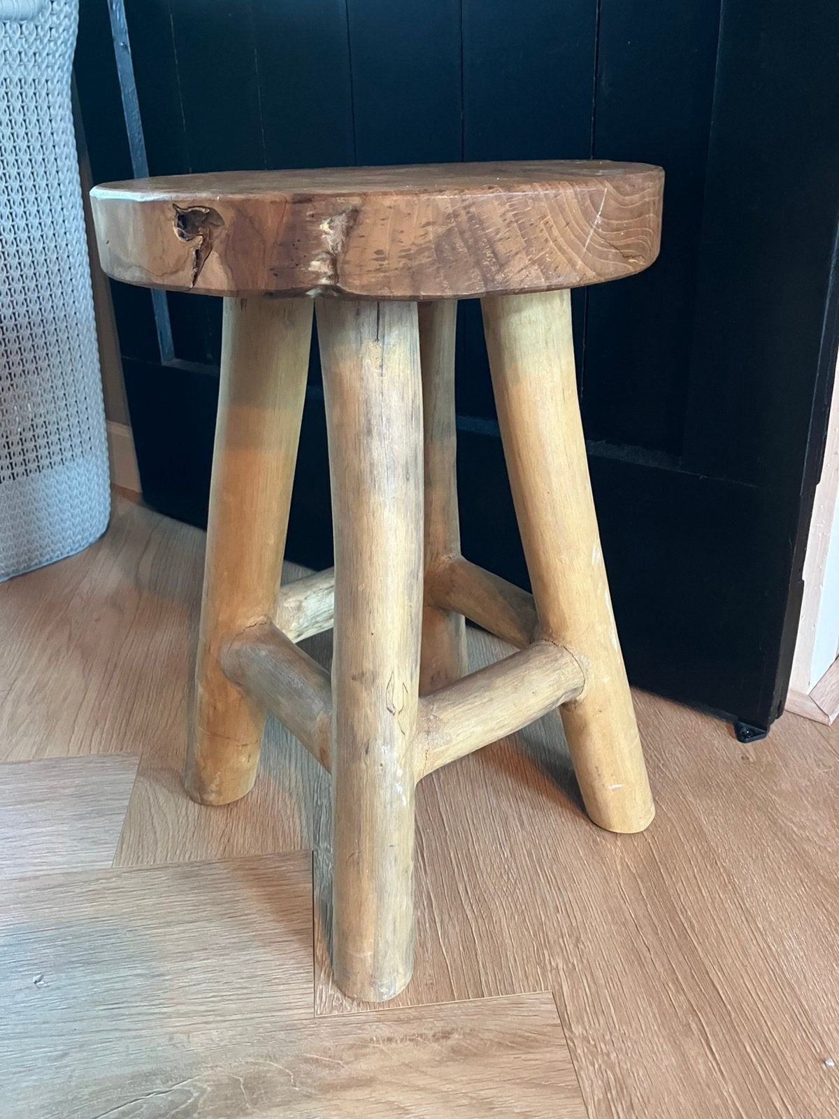 Houten krukje, Ophalen, Gebruikt, Hout