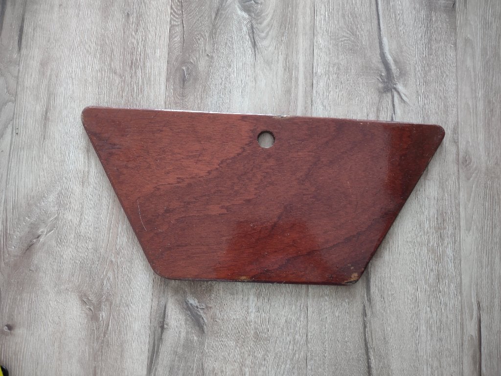Stevige houten boot schuif met opening. 47,5 cm breed., Gebruikt, Onb, Overige typen, Ophalen of Verzenden
