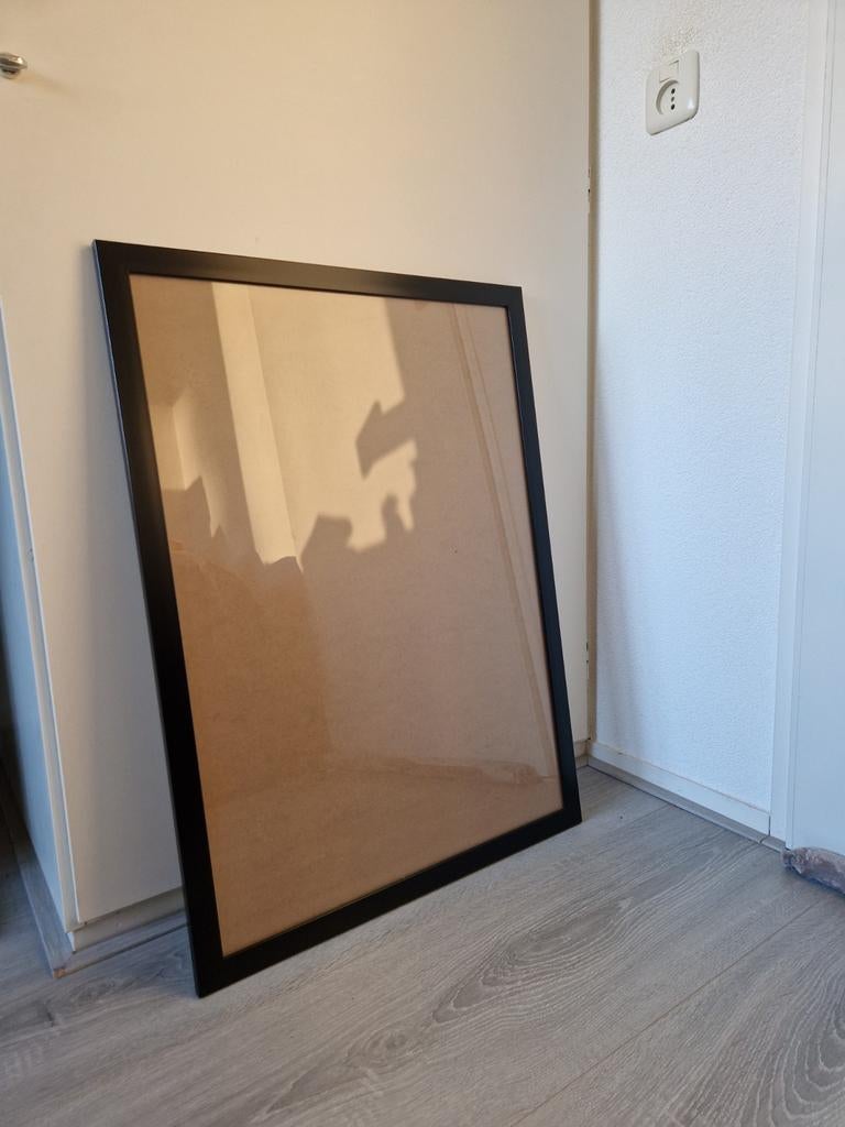 Zwarte fotolijst 50 x 70 cm, Ophalen, Gebruikt, 50 tot 75 cm, 50 tot 75 cm