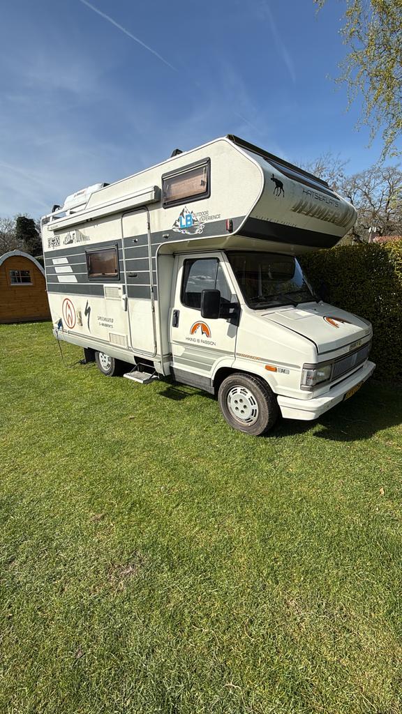 Fiat Ducato Hymer 2.5 Turbo Diesel, 95 pk, 277.500km, Caravans en Kamperen, Standaard zit, Alkoof, Ringverwarming, Reservewiel