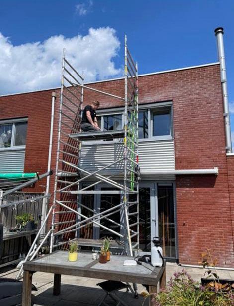 Complete rolsteiger 8 meter, Doe-het-zelf en Verbouw, Steigers, Ophalen, Gebruikt, Rolsteiger of Kamersteiger, 5 meter of hoger