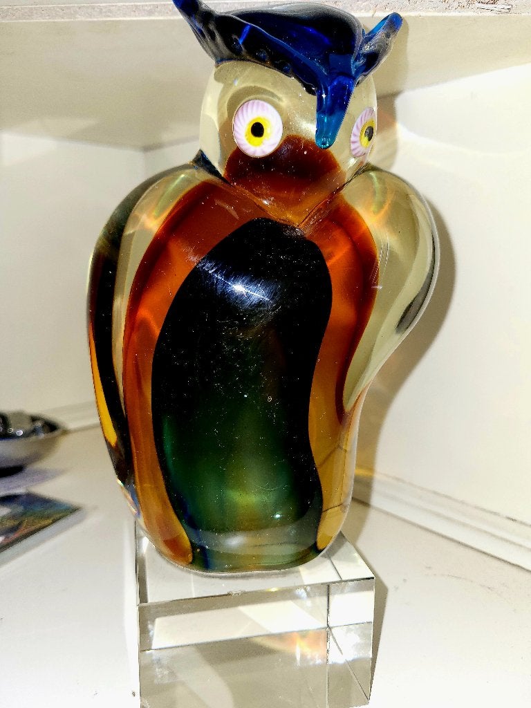 Murano uil uit 1957 /1965 Sommerso en Incalmo, Ophalen of Verzenden