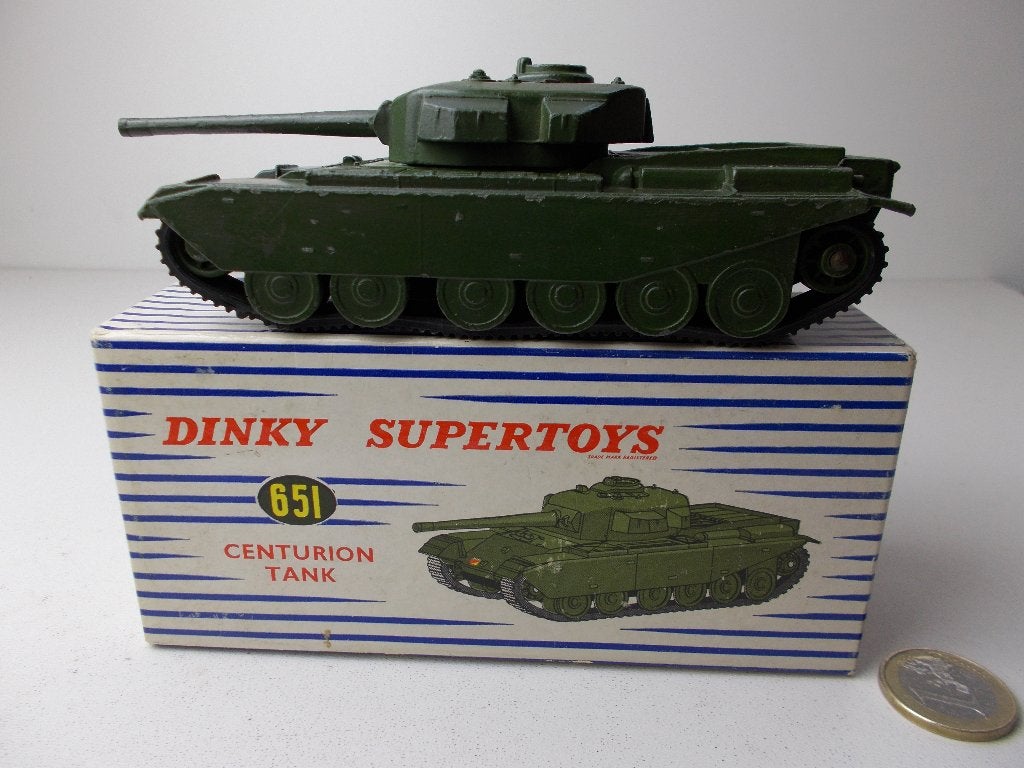 1954 Dinky SuperToys 651 CENTURION TANK + ORIG. DOOS! (-A-), Ophalen of Verzenden, Zo goed als nieuw, Overige typen, Dinky Toys