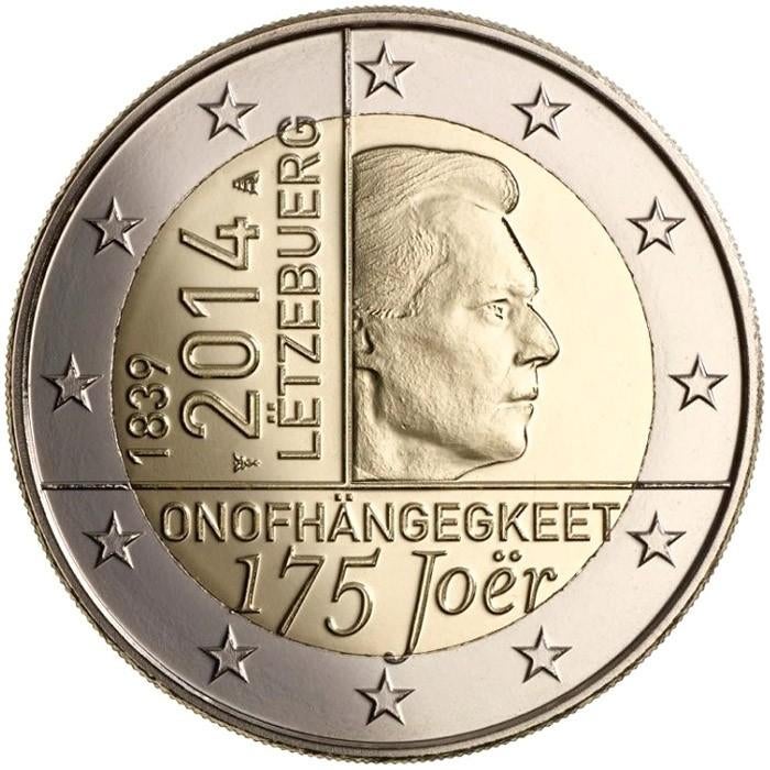 2 euro Luxemburg 2014 - Onafhankelijkheid (UNC), Ophalen of Verzenden, Luxemburg, 2 euro, Losse munt