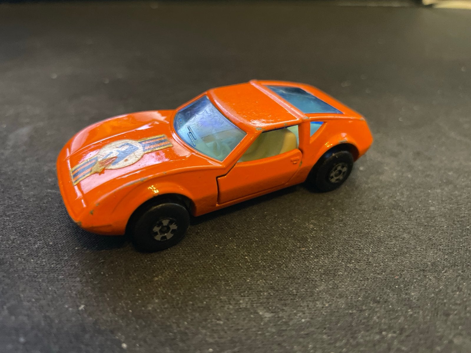 Matchbox Monteverdi Hai (1973) - Oranje Speelgoedauto, Ophalen of Verzenden, Gebruikt