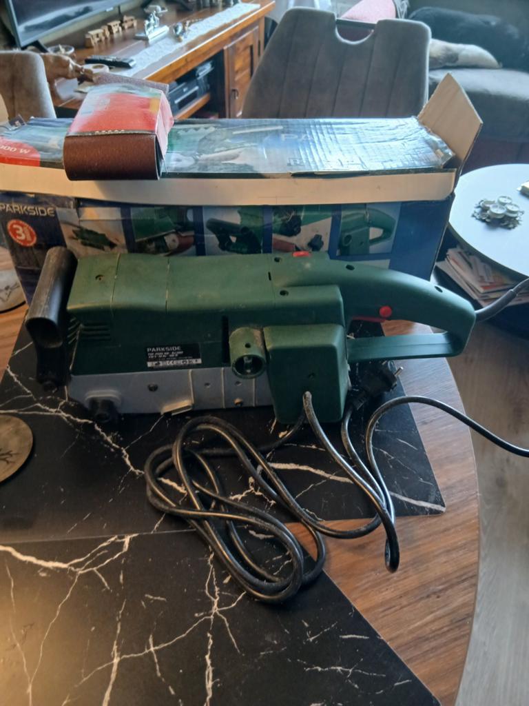 Parkside Bandschuurmachine PBSD 600 A1 - Zo goed als nieuw, Doe-het-zelf en Verbouw, Gereedschap | Schuurmachines, Ophalen of Verzenden
