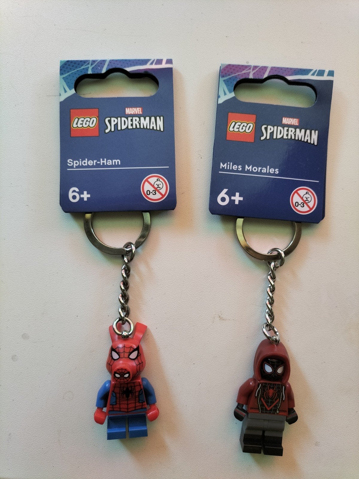 LEGO Spiderman Sleutelhangers: Spider-Ham & Miles Morales, Ophalen of Verzenden, Nieuw