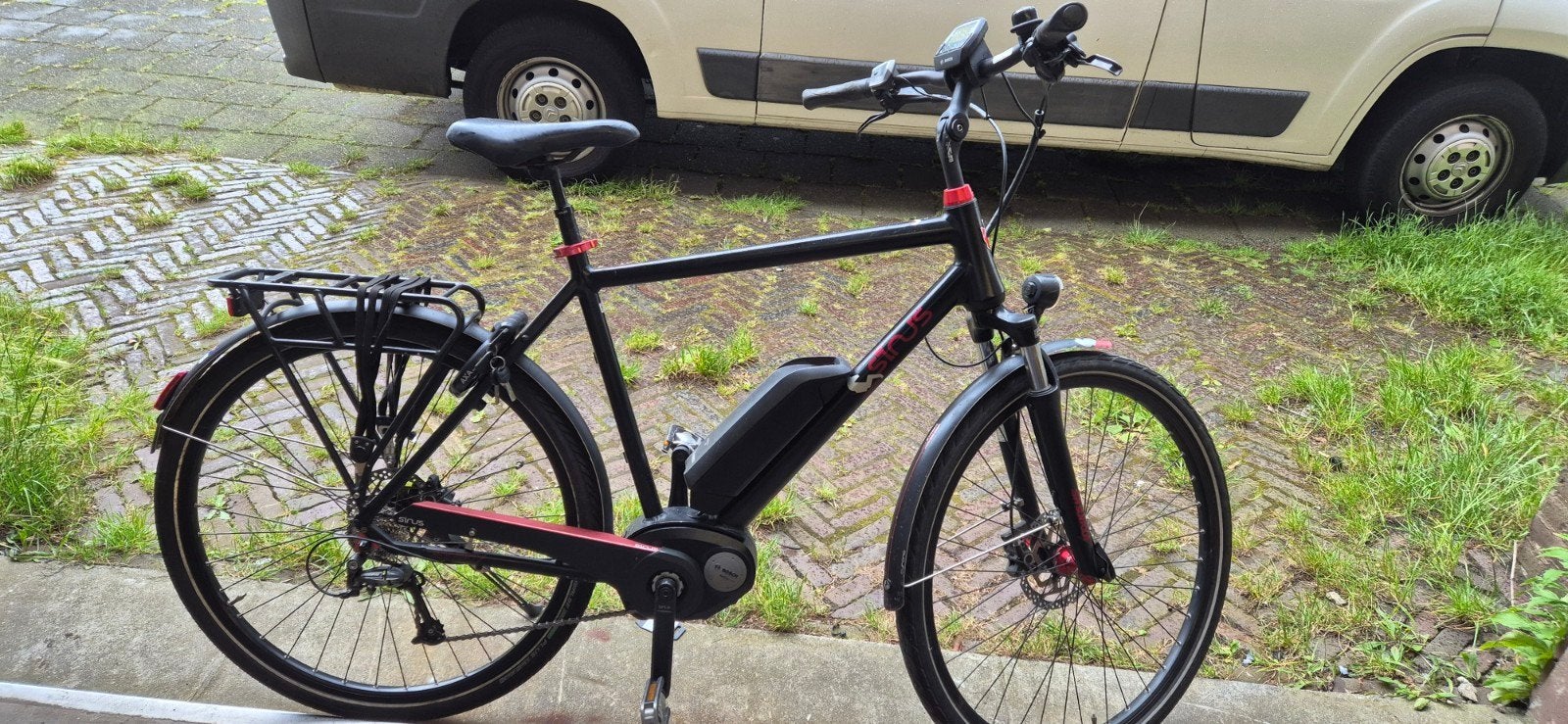 electrische herenfiets Sinus 57cm izgs tourfiets teab, Overige merken, Ophalen of Verzenden, Zo goed als nieuw, 50 km per accu of meer