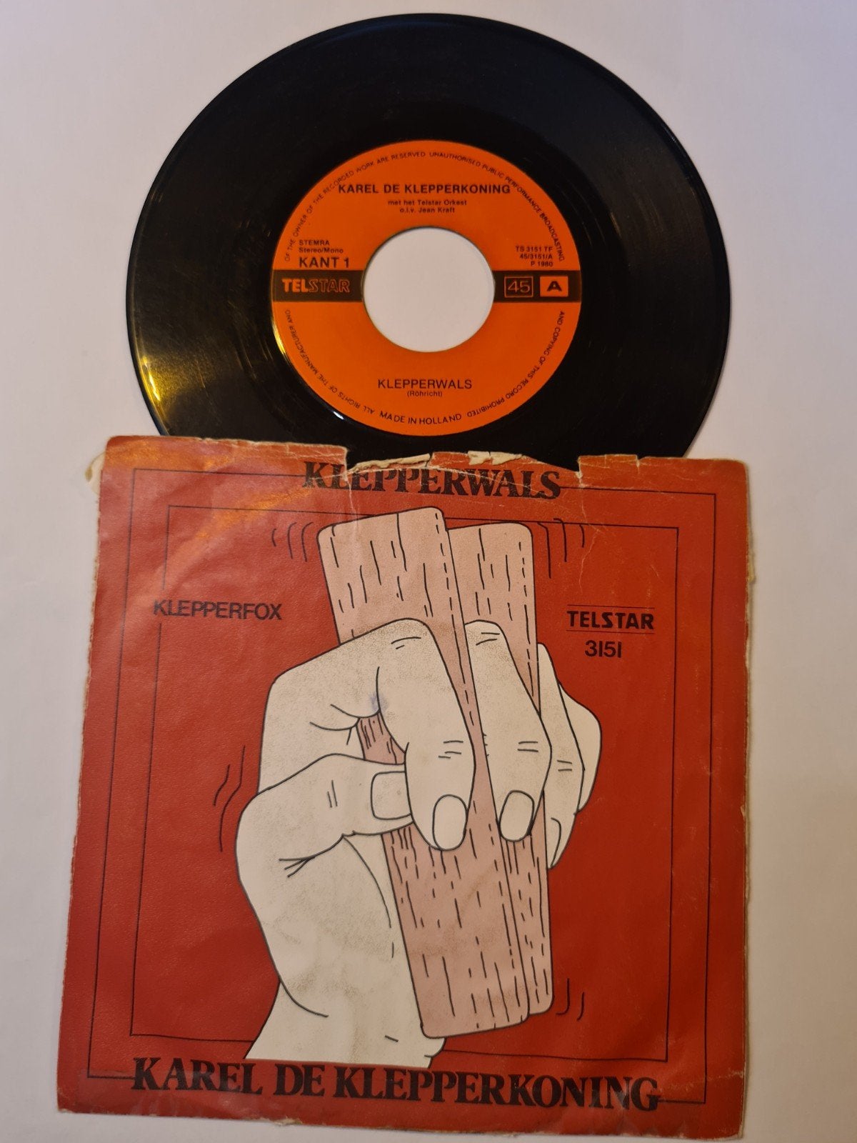 Karel de Klepperkoning - Klepperwals, Ophalen of Verzenden, Zo goed als nieuw, 7 inch, Levenslied of Smartlap