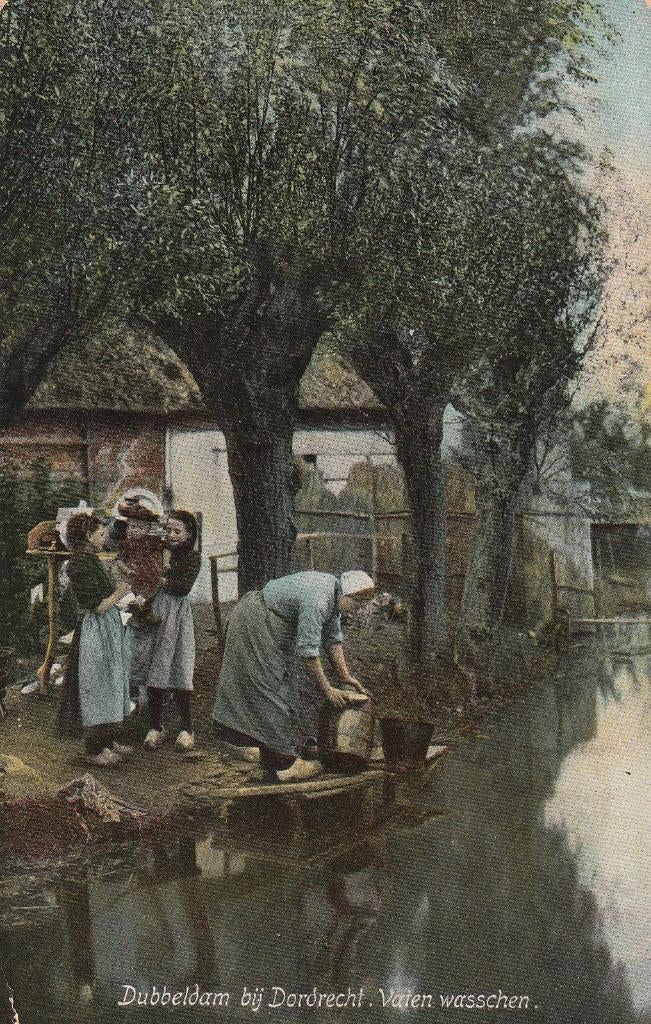 00056 Dubbeldam Dordrecht - Vaten wasschen, Verzenden, Voor 1920, Ongelopen, Zuid-Holland