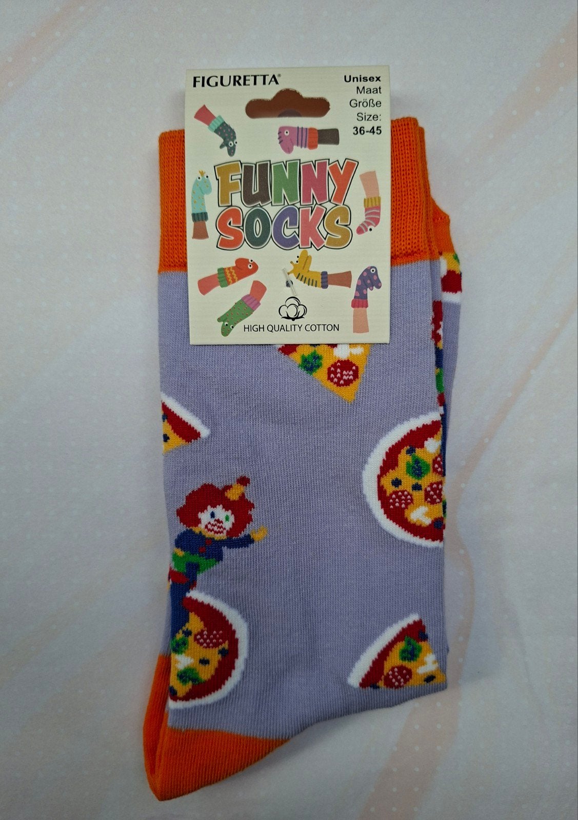 Funny Socks; One Size met Pizza-print, Overige kleuren, Nieuw, Overige maten, Ophalen of Verzenden