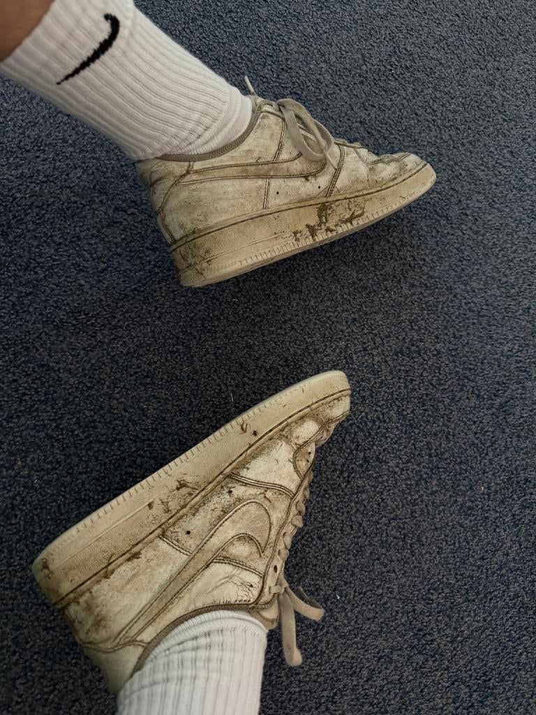 Afgetrapte veelgebruikte nike air force 1 maat 41, Ophalen of Verzenden, Zo goed als nieuw, Wit