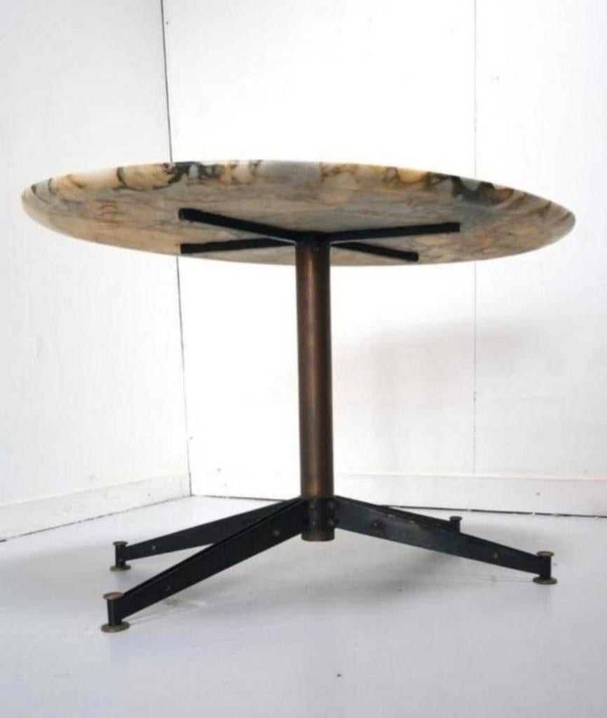 Prachtige Italiaanse marmeren salontafel, Ophalen, Overige materialen, Minder dan 50 cm, Gebruikt
