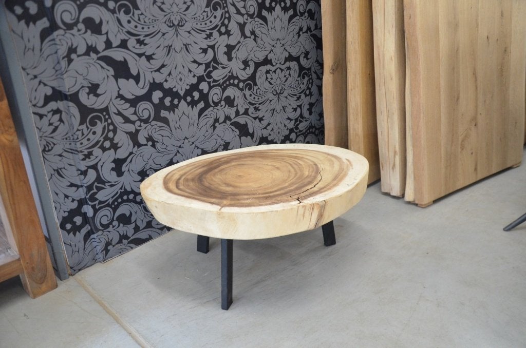 Ronde suar salontafel - 50- 70cm -BT253, Overige houtsoorten, 50 tot 100 cm, Rond, Nieuw