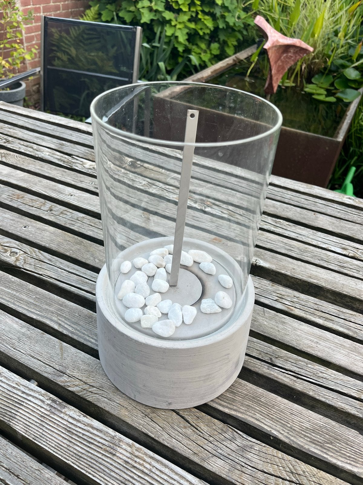 Sfeervolle bio-ethanol haard voor binnen en buiten, Ophalen of Verzenden, Zo goed als nieuw, Modern, Grijs