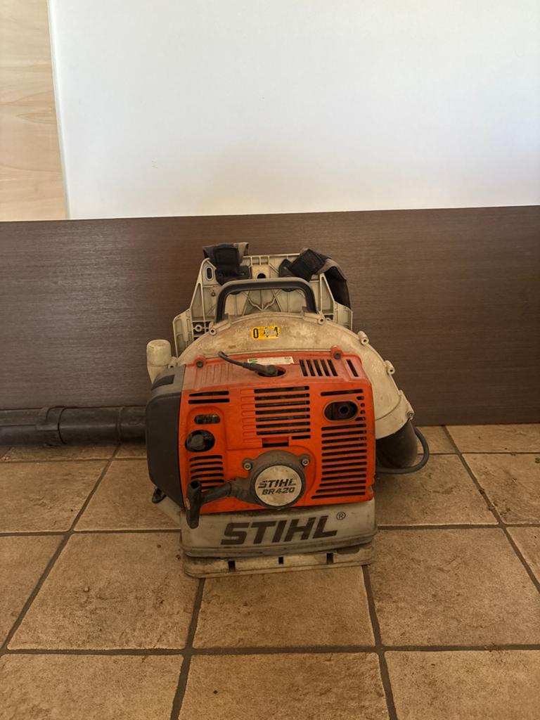 Stihl SR420 Terrein Bladblazer - Krachtig en Betrouwbaar, Tuin en Terras, Bladblazers, Ophalen, Gebruikt, Benzine, Ruggedragen