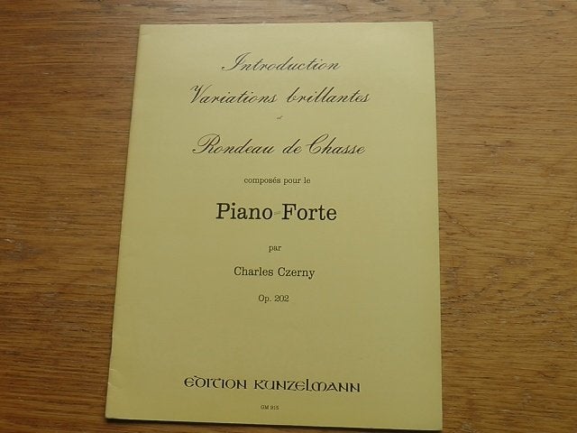 CZERNY VARIATIONEN ÜBER RONDEAU DE CHASSE OP.202 PIANO, Muziek en Instrumenten, Klassiek, Nieuw, Ophalen of Verzenden, Artiest of Componist