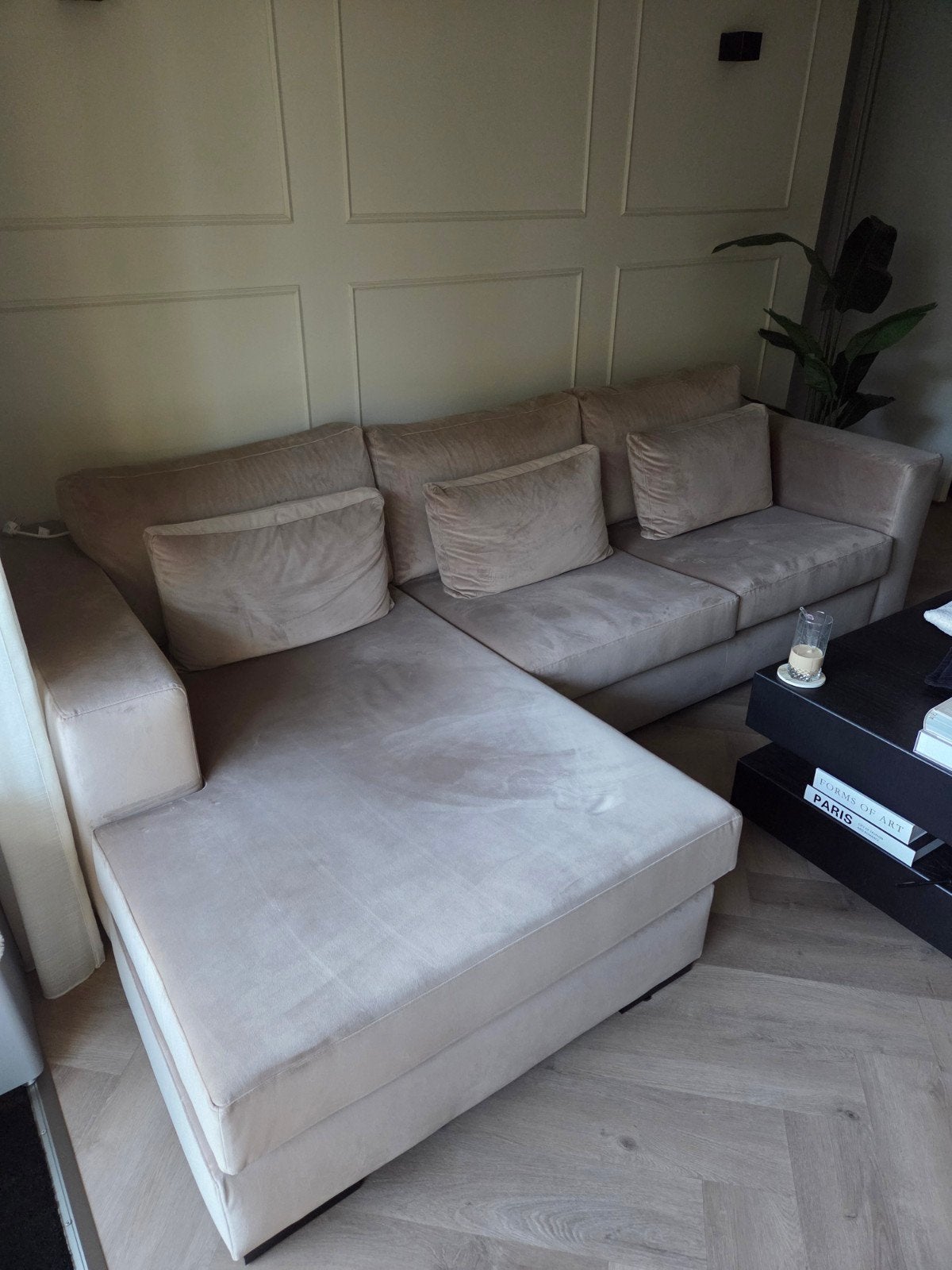 Loungebank Mercer (Zitmaxx) beige, Huis en Inrichting, Ophalen, Zo goed als nieuw, Stof