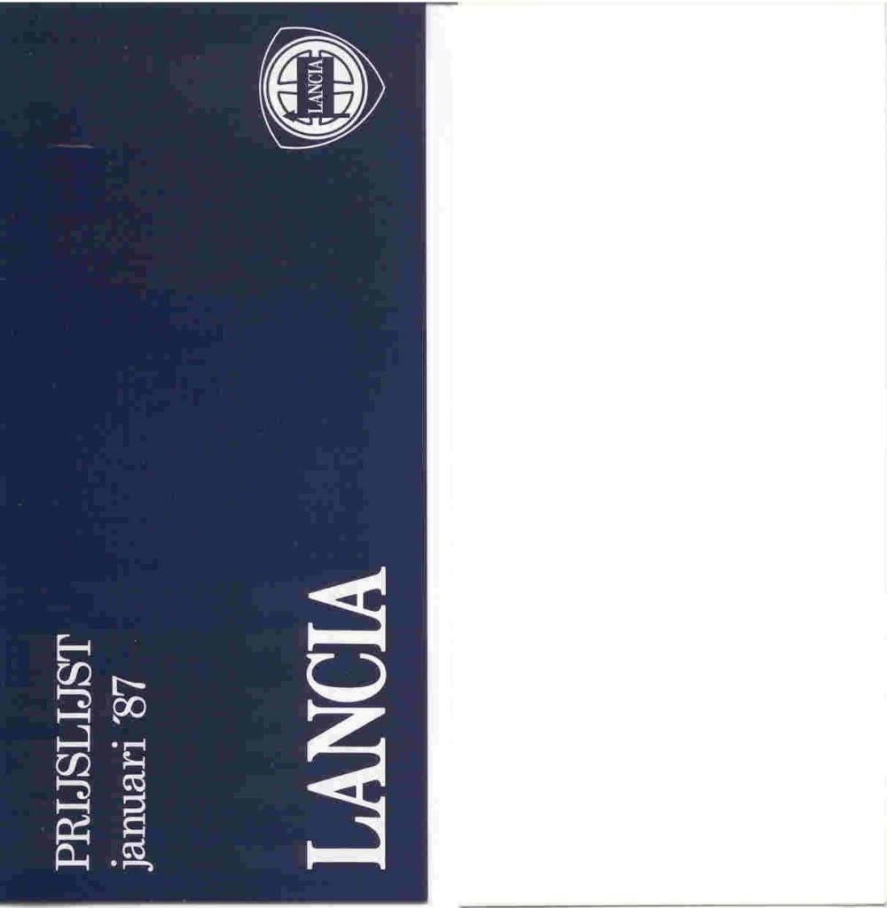 Lancia Prijslijst (1987), Ophalen of Verzenden, Nieuw, Overige merken