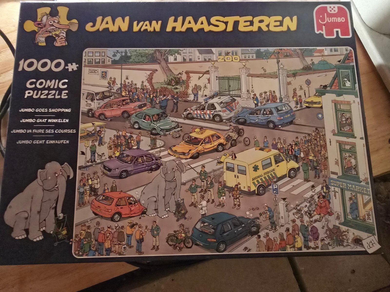 Jan van Haasteren Jumbo Gaat Winkelen 1000 stukjes, Ophalen, 500 t/m 1500 stukjes, Gebruikt, Legpuzzel