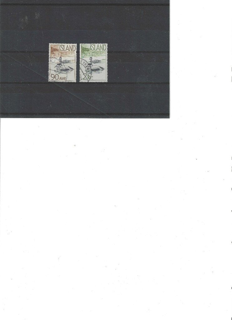 Mi 336-337 Vogels. IJsland. Gestempeld, Ophalen of Verzenden, Gestempeld, Dier of Natuur