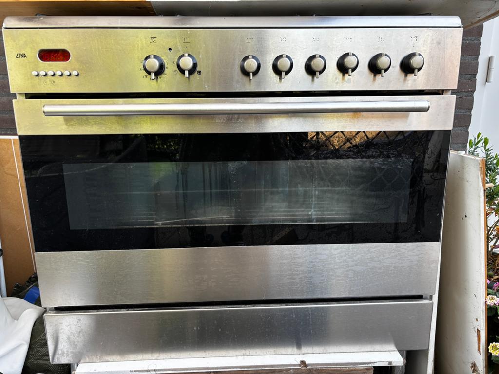 6 pits gasfornuis met elektrische oven Etna 2007, Ophalen, Gebruikt, 60 cm of meer, Gas
