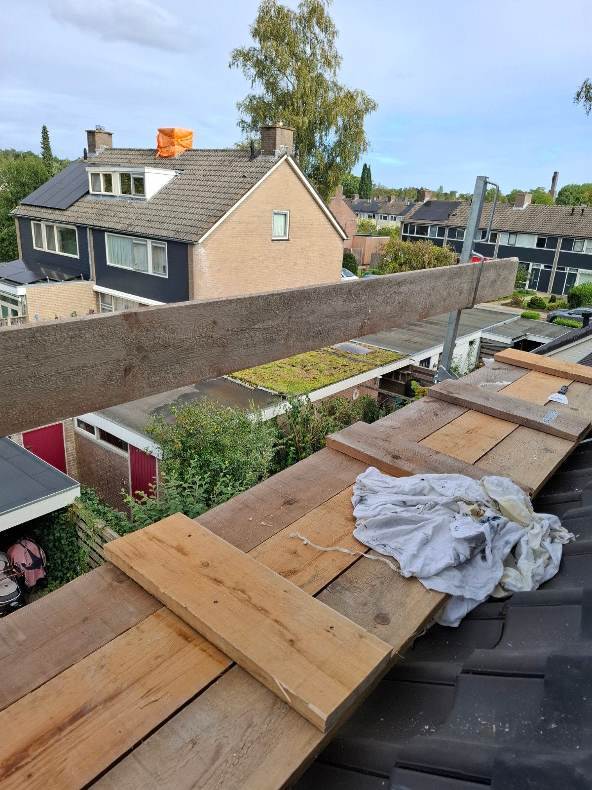 Daksteiger voor veilig werken op hoogte, Doe-het-zelf en Verbouw, Ophalen, Zo goed als nieuw, 5 meter of hoger