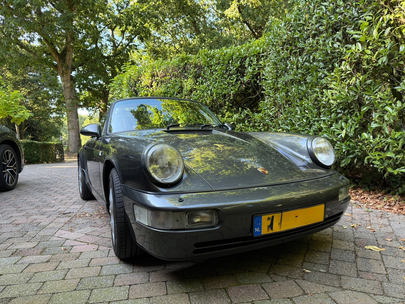 Porsche 911 964 3.6 Cabriolet 1991 Grijs, Auto's, Automaat, Achterwielaandrijving, Zwart, 1200 kg