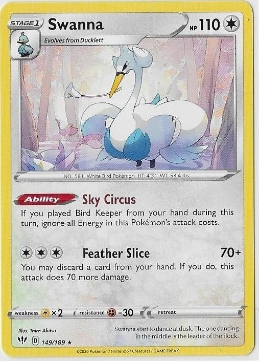 Darkness Ablaze,  Swanna [rare] 149/189, Verzenden, Nieuw, Losse kaart