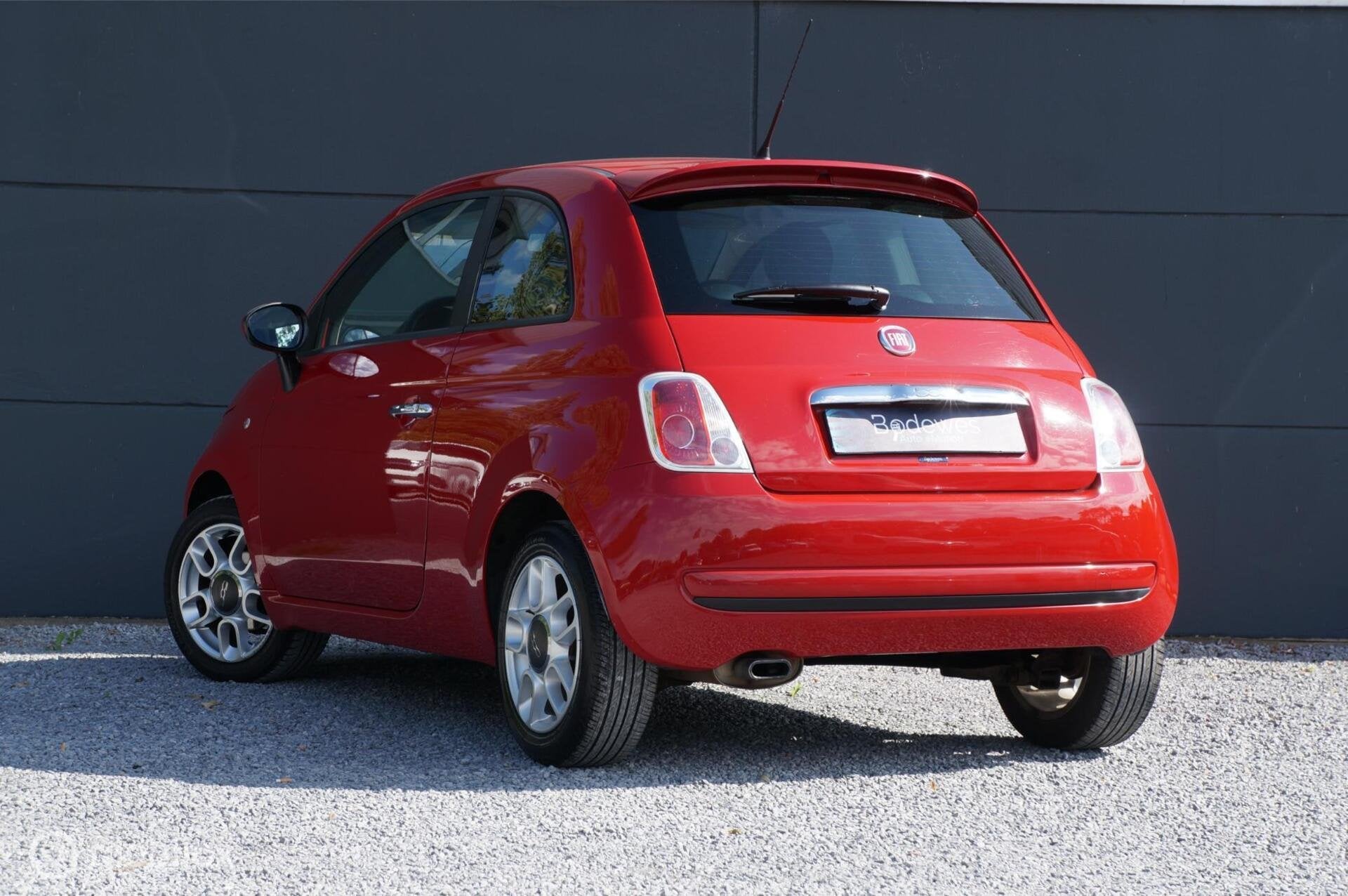 Fiat 500 1.2 Lounge H5 Airco Elek. Pakket Rosso Skai Leder!, Auto's, Gebruikt, 4 cilinders, 840 kg, 4 stoelen